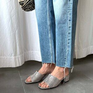 Maryam Nassir Zadeh Brown & Off-White Agatha Slide-Heeled Sandals IT37